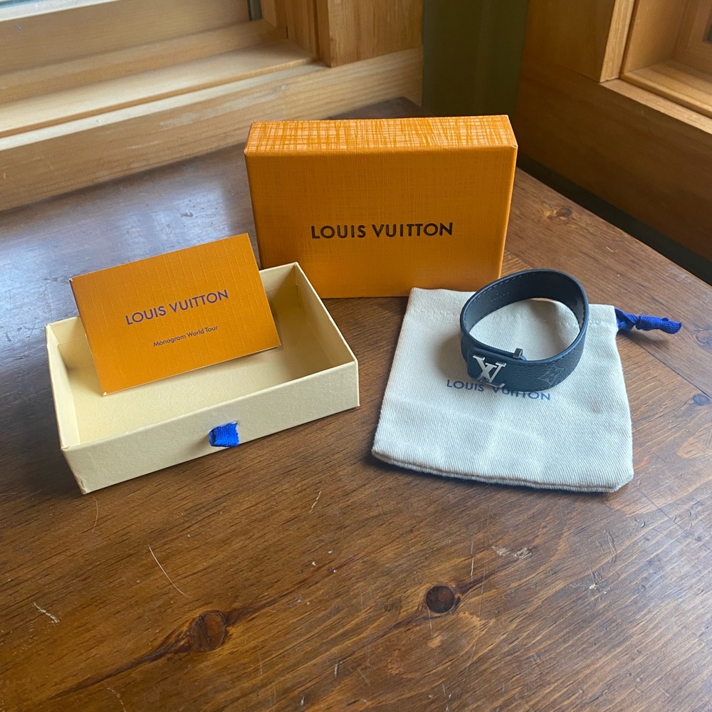 Louis Vuitton Slim Monogram Eclipse Black Bracelet